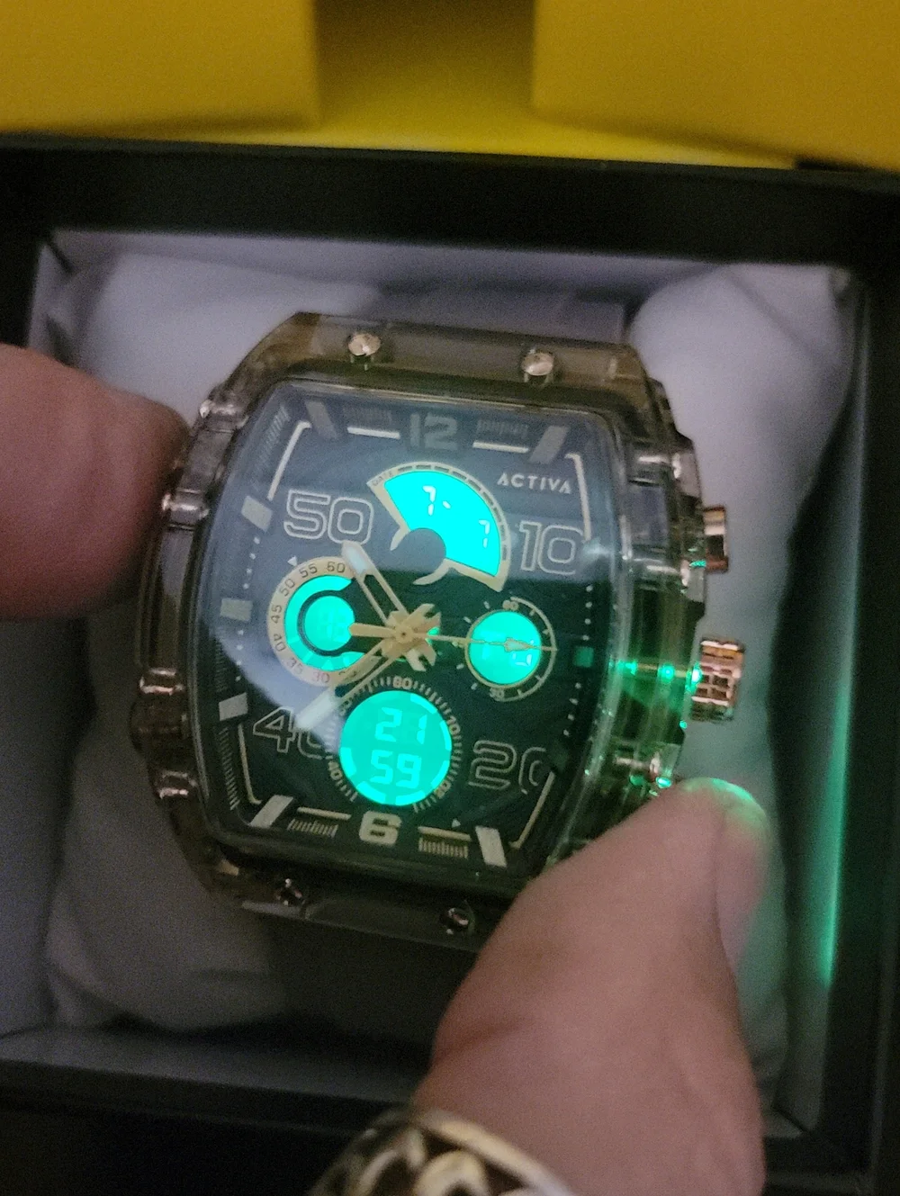 Activa Vion X Invicta Digital Essentials Men's Watch - 45mm. Apricot ACW8109-00